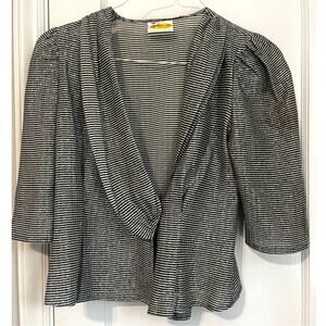Vintage 90s Surf and Turf of California Silver Black  Wrap Crop Top Small Med